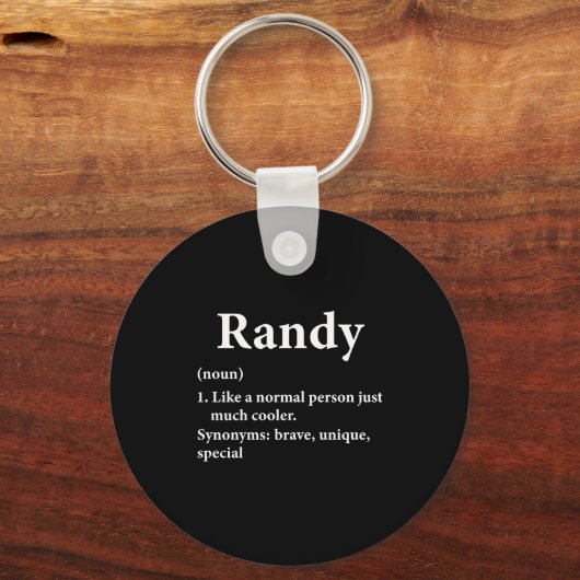 Porte-clés Randy Name Definition Funny D  (Recto)