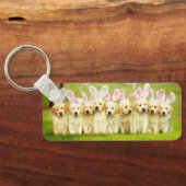 Porte-clés Rangée de lapins chiots (Verso)