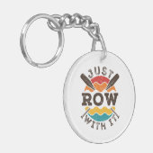 Porte-clés Rangez-vous avec le Cool Retro Rowing Team Oars (Devant gauche)