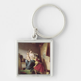Porte-clés Raphael ajustant la pose de son modèle sien