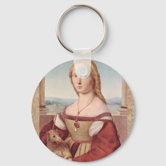 Porte-clés Raphael Dame et licorne Classique beaux-arts (Recto)