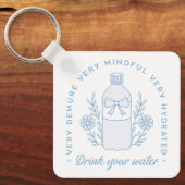 Porte-clés Rappel d'eau potable citations hydratées esthétiqu (Recto)