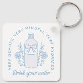 Porte-clés Rappel d'eau potable citations hydratées esthétiqu (Dos)