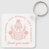 Porte-clés Rappel d'eau potable préppy demure rose pure esthé (Dos)