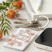 Porte-clés Rappel doux aux florales délicates (Devant droit)