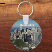 Porte-clés Rappel ~ Twin Towers View~ WTC NYC Manhattan (Recto)