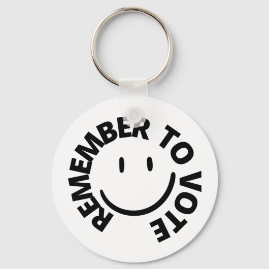 PORTE-CLÉS RAPPELEZ-VOUS DE VOTER - SOURIRE EMOJI (Recto)