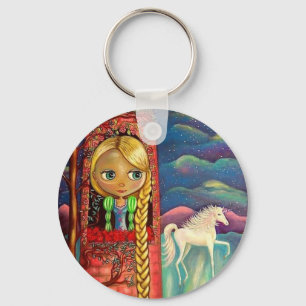 Porte-clés Rapunzel et le porte - clé de licorne