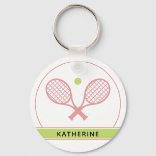 Porte-clés Raquette de Tennis Elégante et Ball Cute personnal