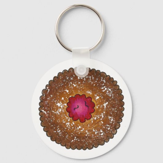 Porte-clés Raspberry Linzer Torte Noël Cookie Holiday (Recto)