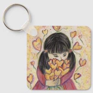 Porte-clés Rassembler les coeurs d'amour Art Porte - clé insp