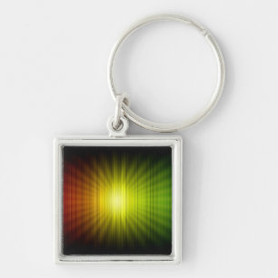 Porte-clés Rasta colore l'or rouge et le vert
