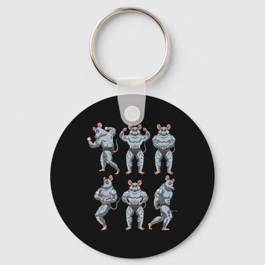 Porte-clés Rat Bodybuilding Fitness Gym Motivation Bodybuildi (Recto)