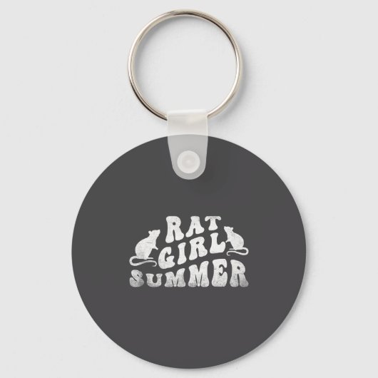 Porte-clés Rat Girl Summer, Animal Lover, Hello Summer, Funny (Recto)