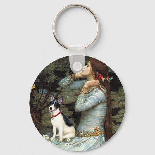 Porte-clés Rat Terrier - Ophelia assise (Recto)