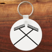 Porte-clés râteau de gazon traversé (Recto)