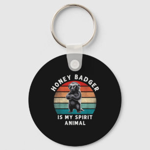Porte-clés Raton Laveur Est Mon Animal De Srit Drôle Vintage