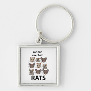 Porte-clés Rats Animal Nous Sommes Sur Conversation Rats Drôl