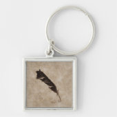 Porte-clés Raven's Feather Bird-lover Crow design (Devant)