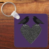 Porte-clés Ravens gothiques et Black Heart Custom (Recto)