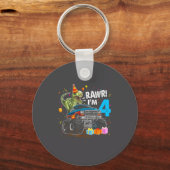Porte-clés Rawr I'm 4 4th Birthday T Rex Dinosaur Funny Party (Recto)