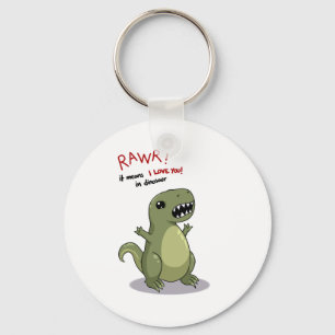 Porte-clés Rawr Means I love you in Dinosaur