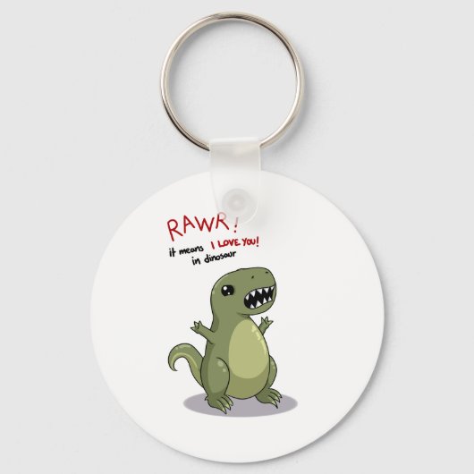 Porte-clés Rawr Means I love you in Dinosaur (Recto)