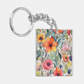Porte-clés Rayonnement Floral : Un Design Vibrant (Devant gauche)