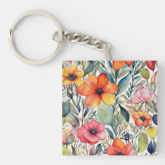 Porte-clés Rayonnement Floral : Un Design Vibrant