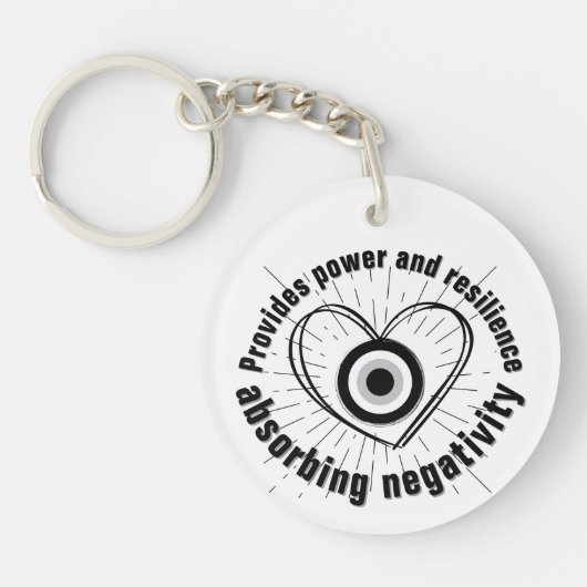 Porte-clés Rayons, Coeur, Monographie de protection des yeux (Devant)