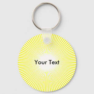 Porte-clés Rayons de cercle de personnaliser de jaune central