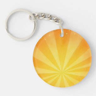 Porte-clés Rayons de soleil dorés – Fond de soleil éclatant o