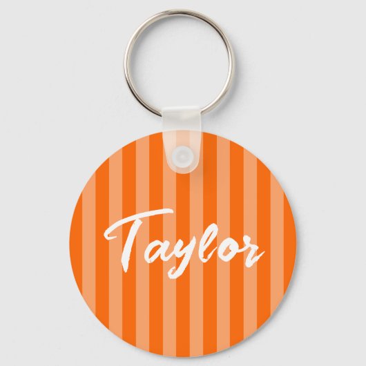 Porte-clés Rayure Cabane Orange (Recto)