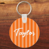 Porte-clés Rayure Cabane Orange (Recto)