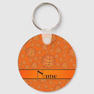 Porte-clés Rayure orange d'orange de basket-balls d'amusement