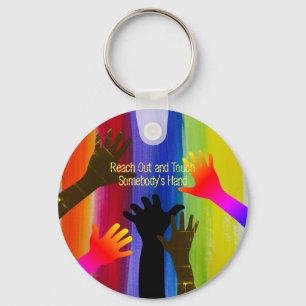 Porte-clés Rayures arc-en-ciel (mains)