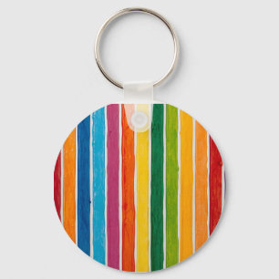 Porte-clés Rayures arc-en-ciel radieuses