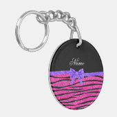 Porte-clés Rayures au néon nommées faites sur commande de (Devant gauche)