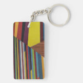 Porte-clés rayures cassées et bois (Dos)