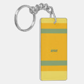 Porte-clés Rayures centrales horizontales orange jaune vert (Devant gauche)