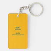 Porte-clés Rayures centrales horizontales orange jaune vert (Dos)