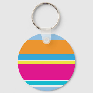Porte-clés Rayures colorées magiques mignonnes