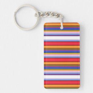 Porte-clés Rayures magiques colorées mignonnes