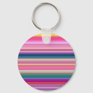 Porte-clés Rayures multicolores rétro