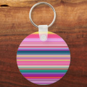 Porte-clés Rayures multicolores rétro (Recto)