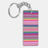 Porte-clés Rayures multicolores rétro (Devant gauche)