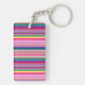 Porte-clés Rayures multicolores rétro (Dos)