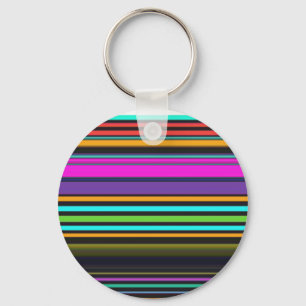 Porte-clés Rayures néon colorées mignonnes