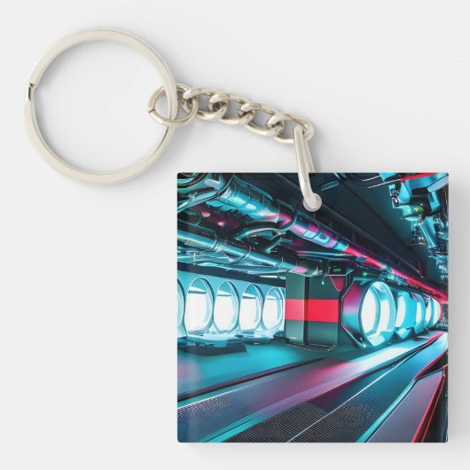 Porte-clés Réacteur futuriste | Technologies énergétiques ava (Devant)