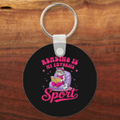 Porte-clés Reading Is My Favorite Srt Funny Cat Book Lover Li (Recto)